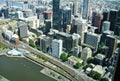 Commercial centre at the Yarra river Royalty Free Stock Photo