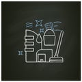 Commercial cleaning chalk icon Royalty Free Stock Photo