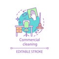Commercial cleaning concept icon
