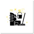 Commercial cleaning glyph icon