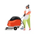 Commercial cleaning services, vector flat isolated illustration