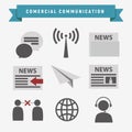 Commercial Connection Icon Set Royalty Free Stock Photo