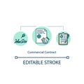 Commercial contract concept icon
