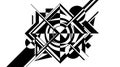 Commercial digital art of a striking abstract composition with bold geometric patterns in black and white, professional Royalty Free Stock Photo