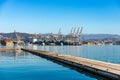 Commercial dock of La Spezia - Harbor in Liguria Italy Royalty Free Stock Photo