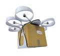 Commercial drone with box