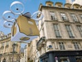 Commercial drone flying around Paris