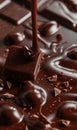 Commercial featuring a melting chocolate bar. Royalty Free Stock Photo