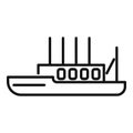 Commercial fish boat icon outline vector. Sea ship Royalty Free Stock Photo