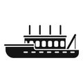 Commercial fish boat icon simple vector. Sea ship Royalty Free Stock Photo