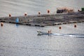 Commercial fish farm near Puerto Octay - Chile Royalty Free Stock Photo