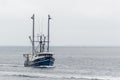 Commercial fishing boat Adventuress in New Bedford outer harbor Royalty Free Stock Photo