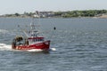 Commercial fishing boat Double Down heading into New Bedford