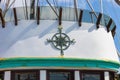 Compass on the bridge of a commercial fishing boat