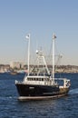 Commercial fishing boat Liberty leaving New Bedford