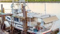 Commercial Fishing Vessel Moored For Repairs Royalty Free Stock Photo