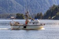 Commercial fishing boat sailing in Sitka, Alaska