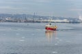 Commercial fishing boat William Bowe leaving New Bedford Royalty Free Stock Photo