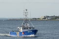 Commercial fishing vessel Direction off Fort Taber Royalty Free Stock Photo
