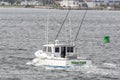 Commercial fishing vessel Tuna Taxi leaving New Bedford