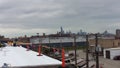 Commercial Flat Roofing and TPO repairs, Chicago Skyline background