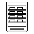 Commercial food fridge icon, outline style Royalty Free Stock Photo