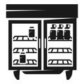 Commercial freezer icon, simple style