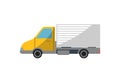 Commercial freight truck isolated icon