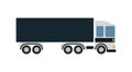 Commercial freight truck isolated vector icon