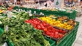 Fruit and vegetable department in a shopping center Royalty Free Stock Photo