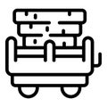 Commercial goods wagon icon outline vector. Freight locomotive boxcar Royalty Free Stock Photo