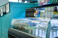 commercial grade drink open refrigerator