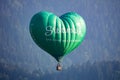 Commercial hot air balloon at airport and airfield. Airship. General aviation industry. Civil utility transportation