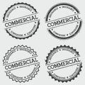 Commercial insurance insignia stamp isolated on.