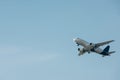 Commercial jet plane landing Royalty Free Stock Photo