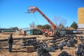 A Commercial Jobsite Laydown Yard for Structural Rebar