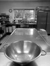 Commercial kitchen: colander Royalty Free Stock Photo