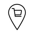 Commercial location Vector icon which can easily modify or edit Royalty Free Stock Photo