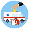 Commercial medicine, the concept of paid medicine.