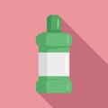 Commercial mouthwash icon flat vector. Clean product Royalty Free Stock Photo