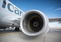 Commercial Passenger Jet Engine on Aircraft