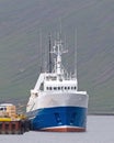 Commercial pelagic fishing vessel fishing in Icelandic waters Royalty Free Stock Photo