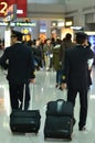 Commercial pilots in Airport Terminal Royalty Free Stock Photo