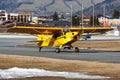 Commercial plane at airport and airfield. Small and sport aircraft. General aviation industry. Vip transport. Civil