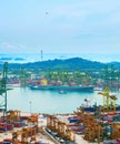 Commercial port Singapore Royalty Free Stock Photo