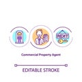 Commercial property agent concept icon