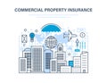 Commercial property insurance. Crediting, financial security, investment and property.