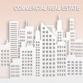 Commercial Real Estate Represents Office Property 3d Illustration