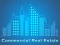 Commercial Real Estate Represents Offices Sale 3d Illustration