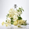 Luminous Shadowing: Cologne With White Flowers In Patrick Demarchelier Style